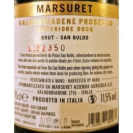 MARSURET SAN BOLDO BRUT CL.75
